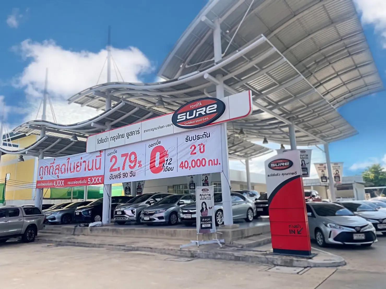 โตโยต้า กรุงไทย ยูสคาร์ สาขากาญจนา-บรม โชว์รูมรถมือสอง